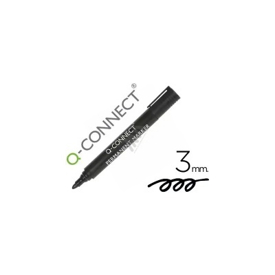 Marcador permanente preto Q-CONNECT 3 mm