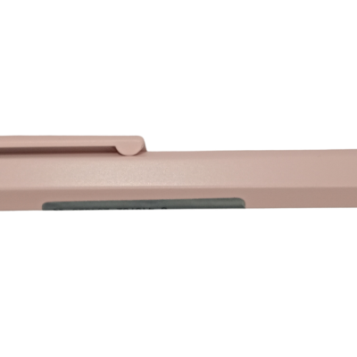 Caneta esferográfica cor-de-rosa com clip