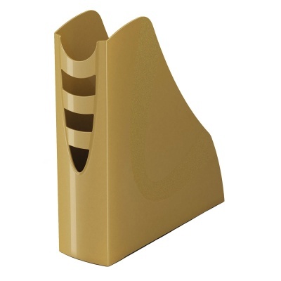 Suporte organizador castanho para documentos em plástico rígido