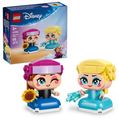 Conjunto LEGO Disney Mini Anna & Elsa 65 peças personagens em bloco plástico colorido