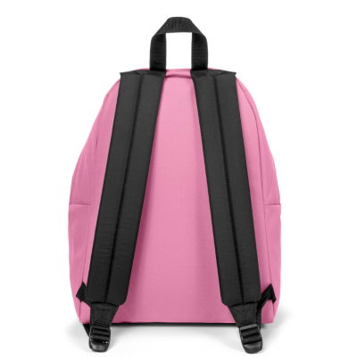 Mochila rosa com alças pretas almofadadas