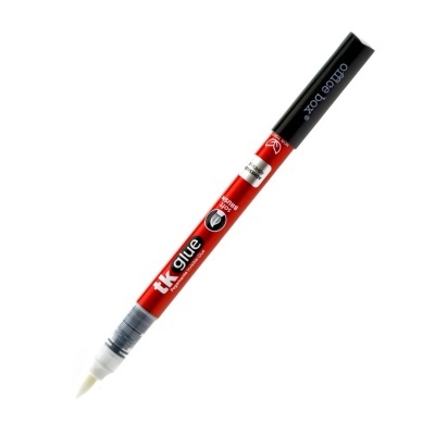 Cola em caneta tk glue vermelha com tampa preta