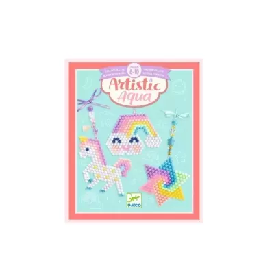 Kit artístico Artistic Aqua com contas coloridas para crianças de 6 a 10 anos