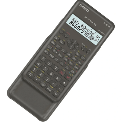 Calculadora científica Casio FC-100V cinzenta com ecrã digital