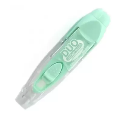 Corretor em fita DUO office box verde claro com corpo transparente
