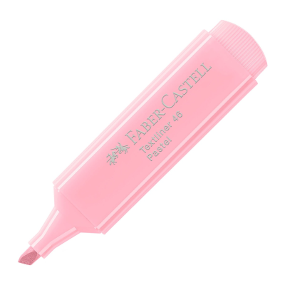 Marcador de texto rosa pastel FABER-CASTELL Textliner 46 com ponta chanfrada