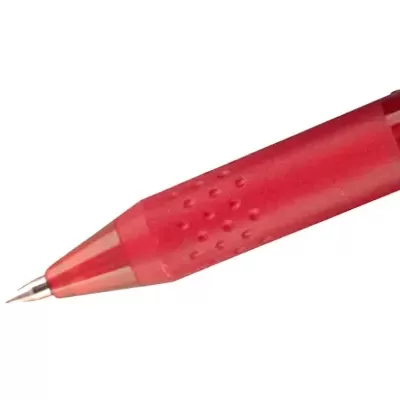 Ponta de caneta vermelha com pega texturizada