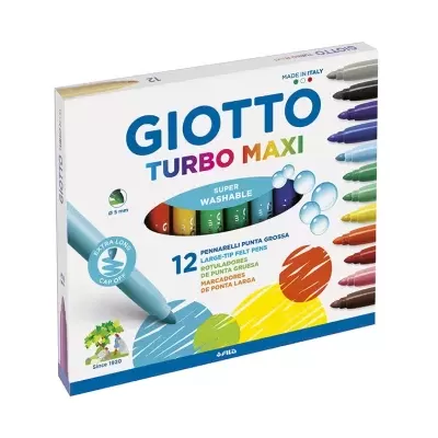 Caixa de marcadores coloridos Giotto Turbo Maxi