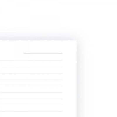 Folha de papel branco com linhas horizontais