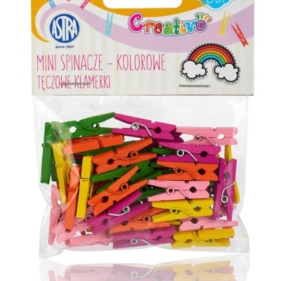 Pacote de mini molas de roupa coloridas Astra Creativo