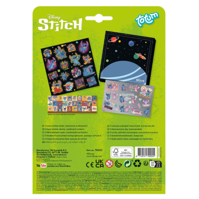 Pacote de autocolantes Disney Stitch com várias imagens coloridas