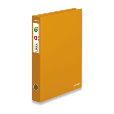 Pasta arquivo laranja com etiqueta e selo BORN IN PORTUGAL