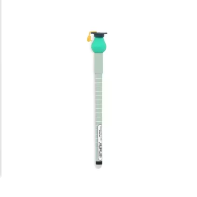 Caneta esferográfica com decoração temática de graduação em fundo branco