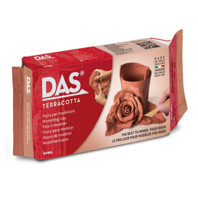 Pacote de massa para modelar DAS Terracotta com imagem de modelagem de flor em peça cylindrical