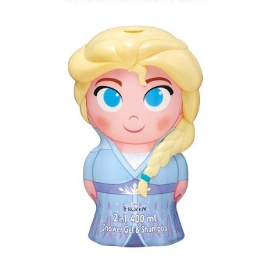 Frasco de Gel de Duche e Champô 2 em 1 em forma de personagem com cabelo loiro e roupa azul