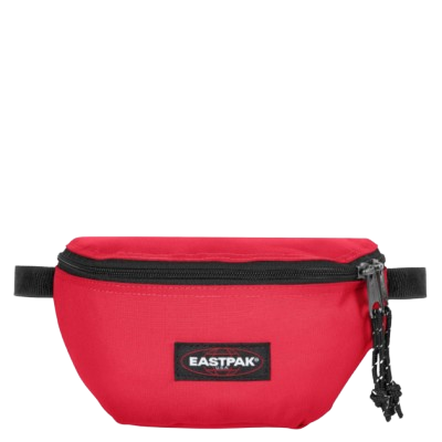 Bolsa de cintura vermelha EASTPAK com fecho preto e etiqueta frontal