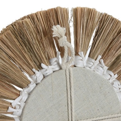 Pente decorativo de fibras naturais em padrão circular