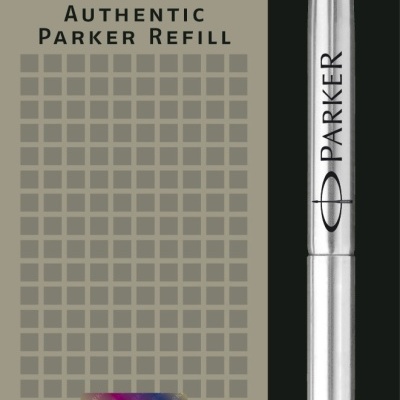 Recarga autêntica Parker Quink para caneta roller ball média