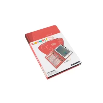 Caixa de jogo educativo KIDYWOLF com imagem de tablet e calculadora vermelhos