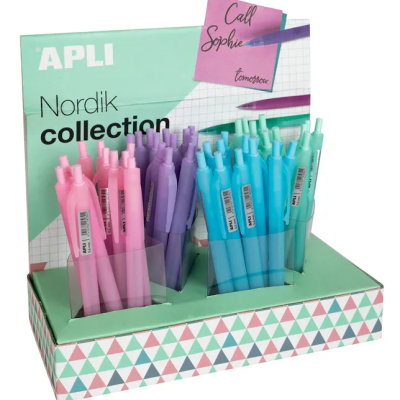 Expositor de canetas coloridas APLI Nordik collection