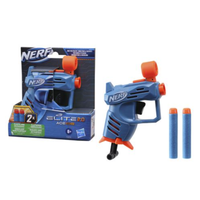 Arma de brinquedo Nerf Elite 2.0 azul com setas de espuma alaranjadas