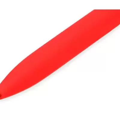 Caneta esferográfica vermelha com ponta metálica