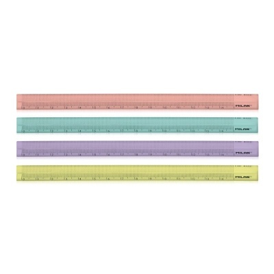 Quatro réguas coloridas alinhadas horizontalmente