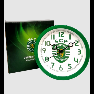 Relógio despertador verde SCP Sporting Portugal com caixa