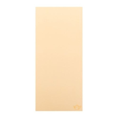 Toalha creme com desenho de bules laranja no canto