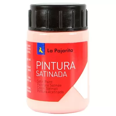 Frasco de tinta satinada rosa La Pajarita com tampa preta