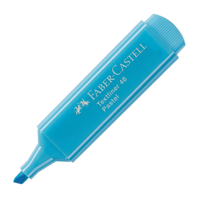 Marcador de texto Faber Castell azul com ponta chanfrada