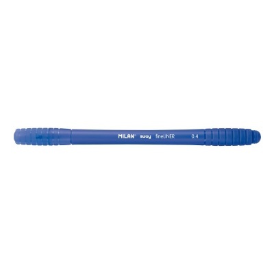 Caneta azul MILAN sway fineLINER 0.4 com tampas texturizadas