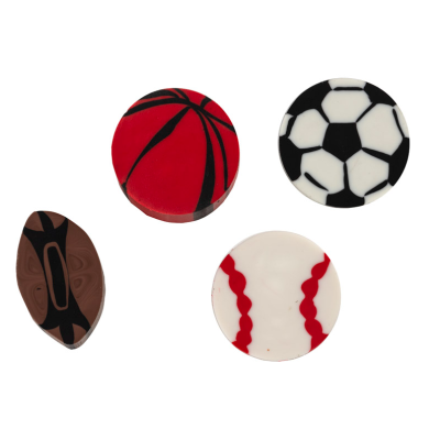 Elásticos para cabelo com temas de diferentes bolas de desporto