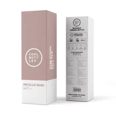 Embalagem da garrafa térmica reutilizável Metallic Rose