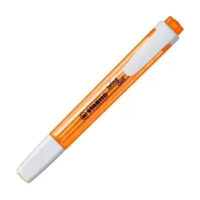 Marcador de texto Stabilo laranja com tampa branca