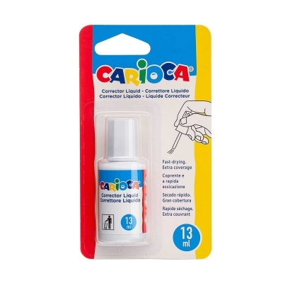 Corretor líquido CARIOCA embalagem colorida 13 ml