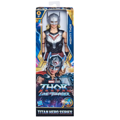 Figura de ação Mighty Thor da Marvel na embalagem Titan Hero Series.