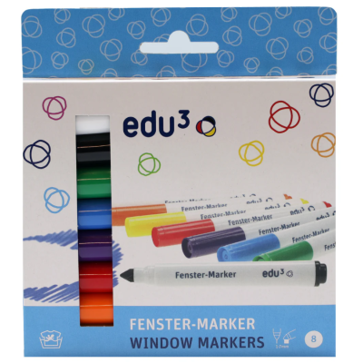 pacote de marcadores para janelas edu3 coloridos