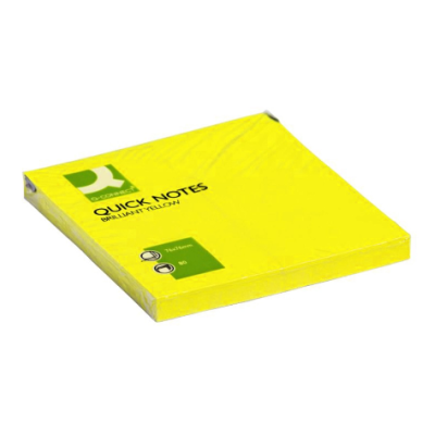 Bloco de notas autocolante amarelo claro embalado em plástico transparente