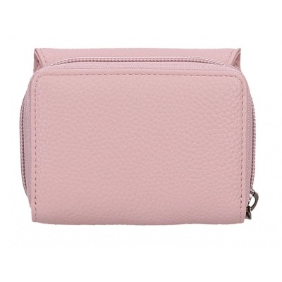 Carteira rosa com fecho de correr