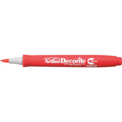 Marcador vermelho Artline Decorite com ponta de pincel