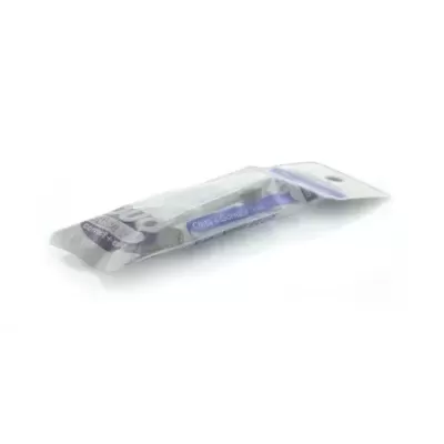 Embalagem transparente com lima de unha e texto Nail File e Child Essentials