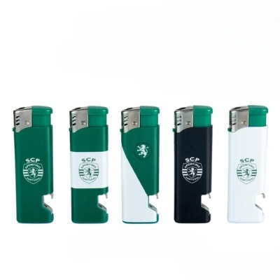 Cinco isqueiros Sporting Clube de Portugal de cores variadas