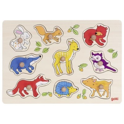 Puzzle de Pega Animais da Floresta - Goki