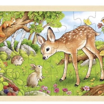 Animais do Bosque II Puzzle Médio | Goki