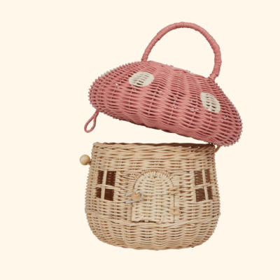 Cesto Cogumelo Rosa