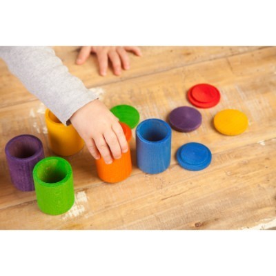6 Copos e Tampas Coloridas | Grapat