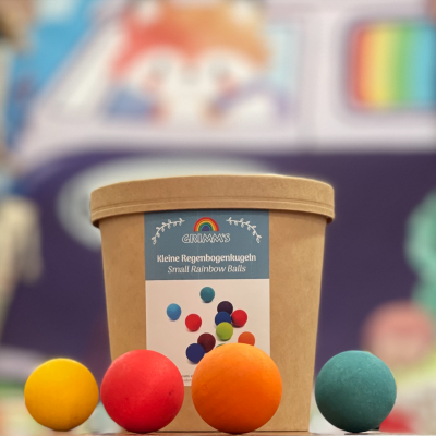 12 Bolas de Madeira Arco-Íris