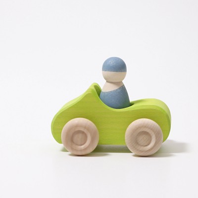 Carro Verde e Boneco Peg Azul | Grimm's