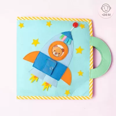 Aventura no Espaço Livro Sensorial | Quiet Book